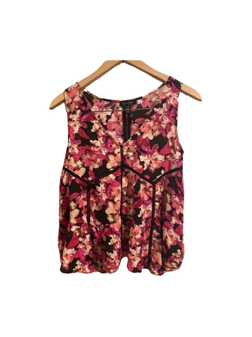 Jessica Simpson Wren Trapeze Floral Tank Top NWT Size XS
